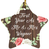 First Year As Mr & Mrs Wagner - Star Ornament A