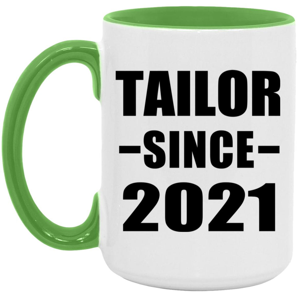 Tailor Since 2021 - 15oz Accent Mug Green