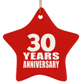 30th Anniversary 30 Years - Star Ornament
