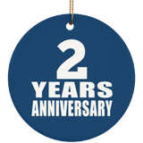 2nd Anniversary 2 Years Anniversary - Circle Ornament