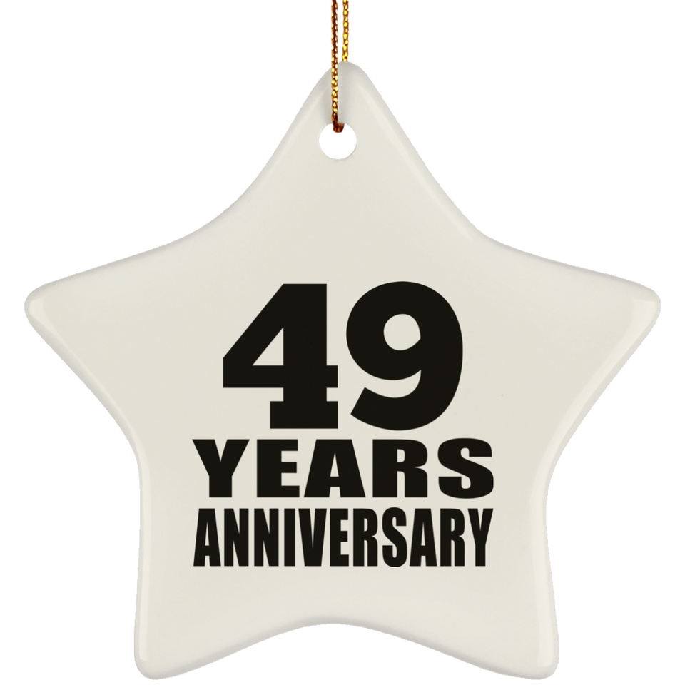 49th Anniversary 49 Years - Star Ornament