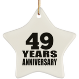 49th Anniversary 49 Years - Star Ornament