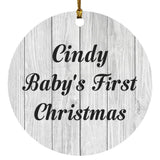 Cindy Baby's First Christmas - Circle Ornament F