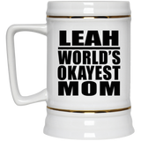 Leah World's Okayest Mom - Beer Stein