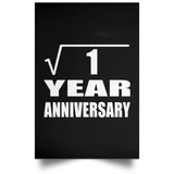 1st Anniversary Square Root of 1 Year Anniversary - Poster Portrait