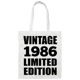 38th Birthday Vintage 1986 Limited Edition - Tote Bag White