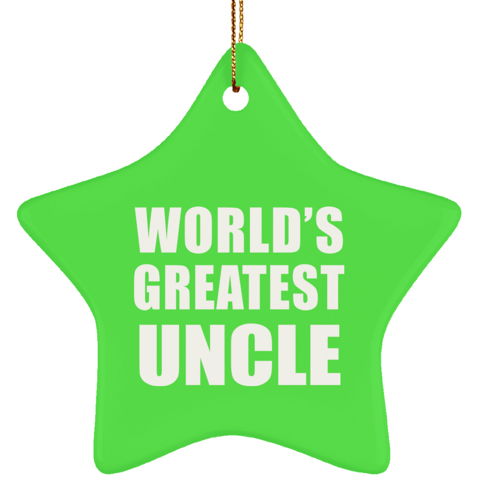World's Greatest Uncle - Star Ornament
