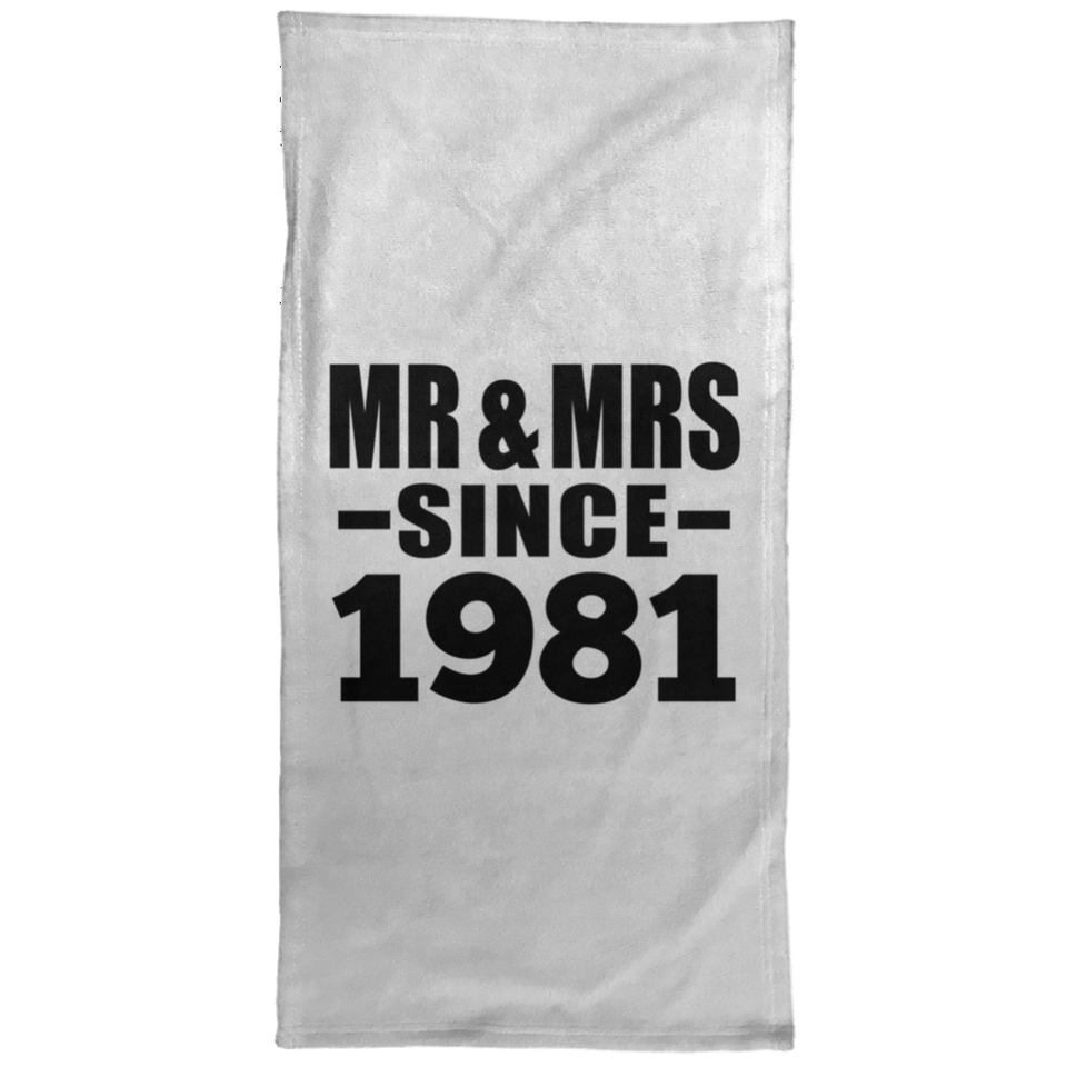 43rd Anniversary Mr & Mrs Since 1981 - Hand Towel