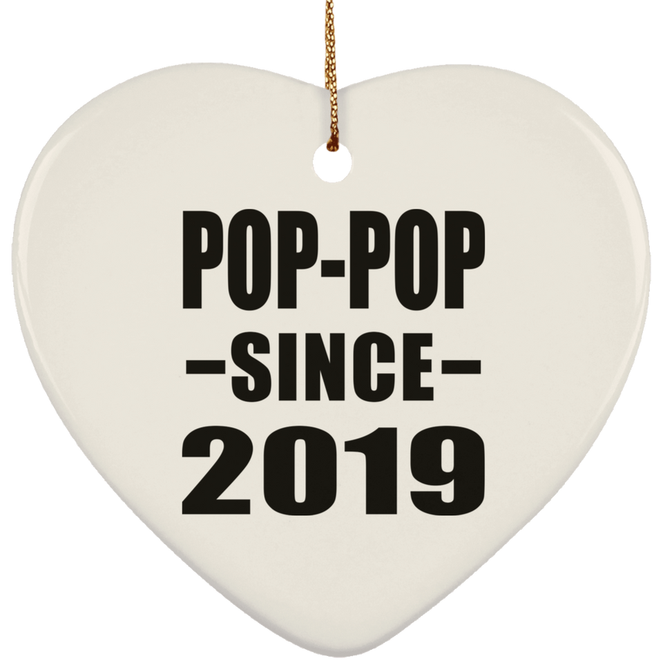 Pop-Pop Since 2019 - Heart Ornament