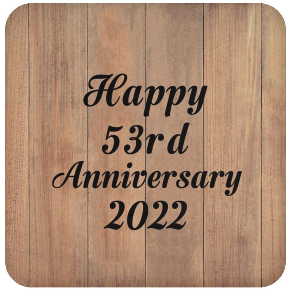 Happy 53rd Anniversary 2022 - Drink Coaster C