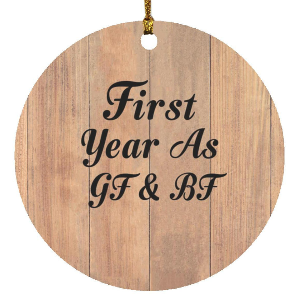 First Year As Gf & Bf - Circle Ornament C