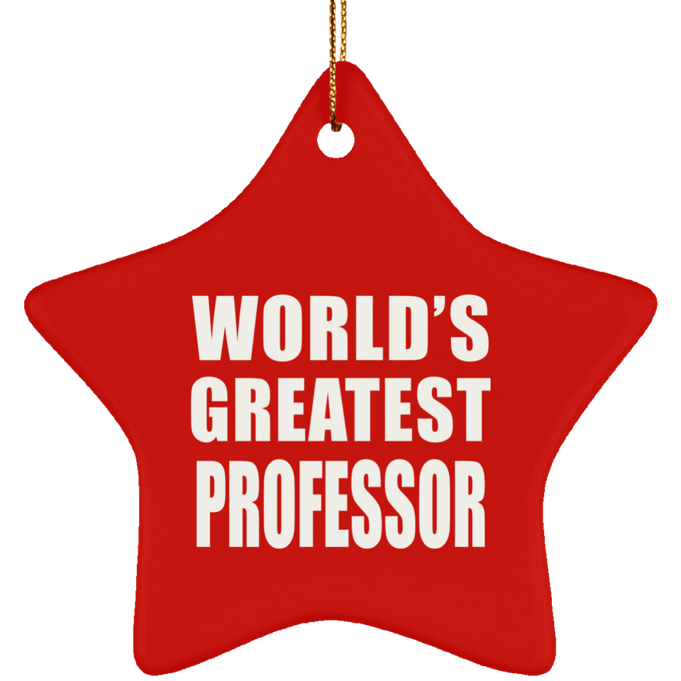 World's Greatest Professor - Star Ornament