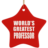 World's Greatest Professor - Star Ornament