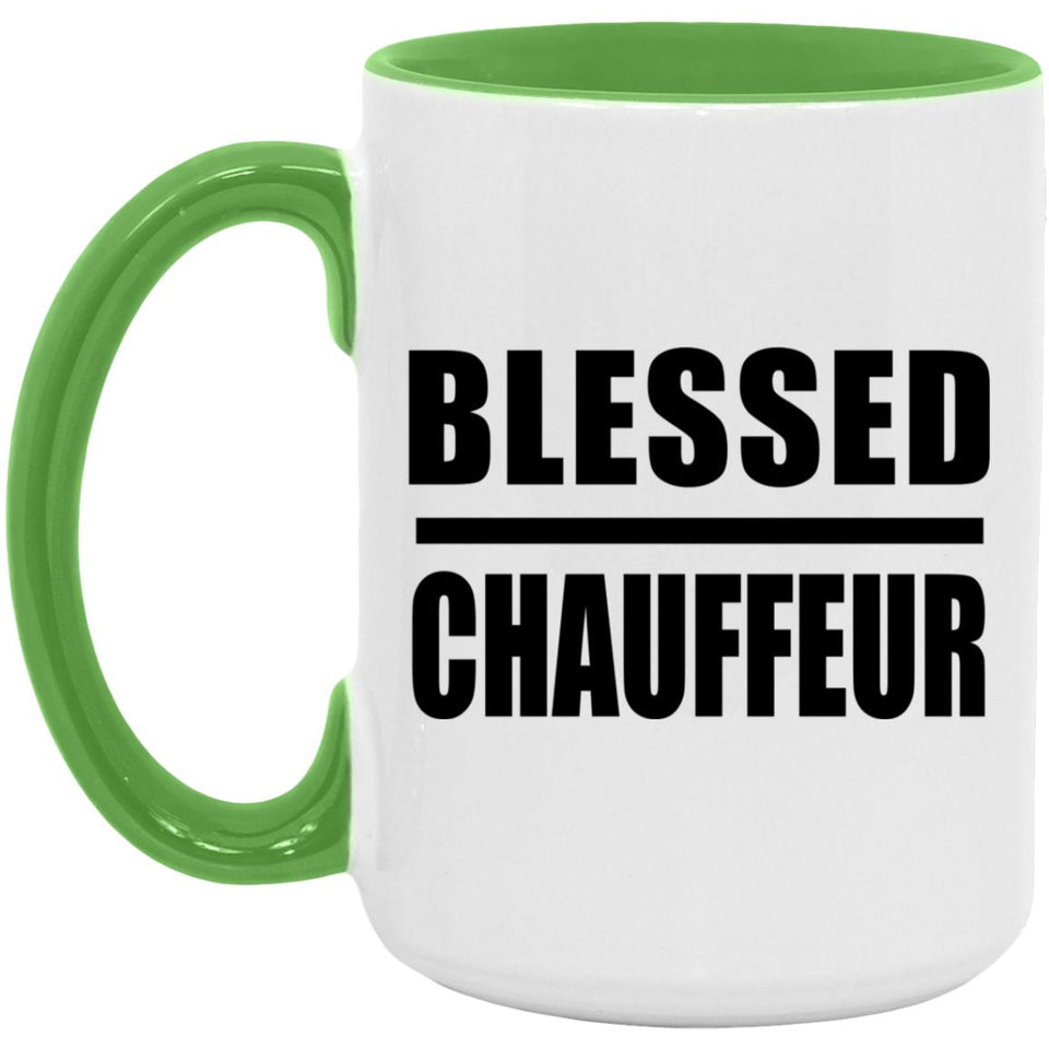 Blessed Chauffeur - 15oz Accent Mug Green