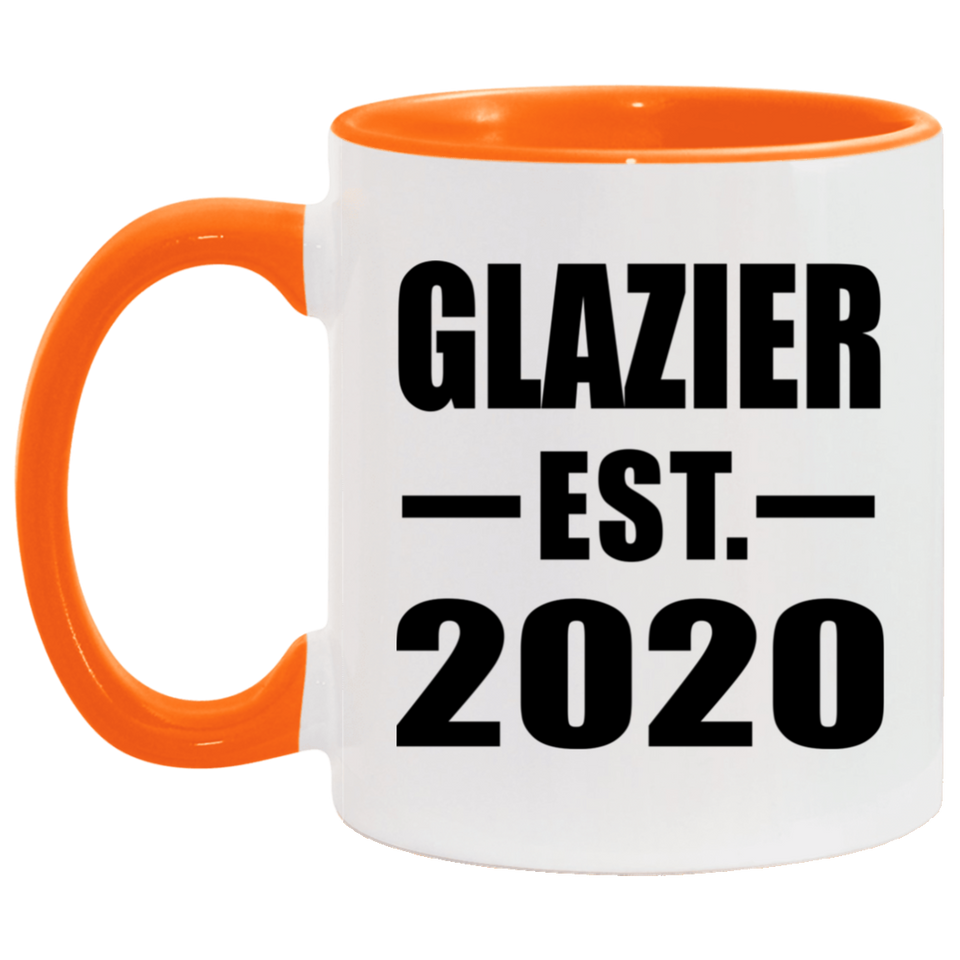 Glazier Established EST. 2020 - 11oz Accent Mug Orange