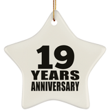 19th Anniversary 19 Years - Star Ornament