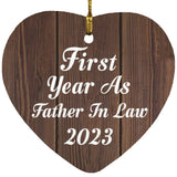 First Year As Father In Law 2023 - Heart Ornament D