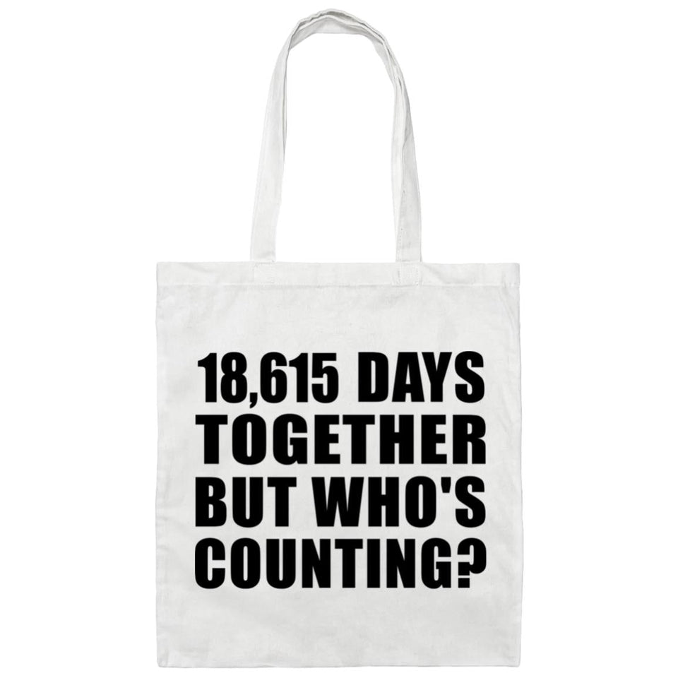 51st Anniversary 18,615 Days Together Who's Counting - Tote Bag White
