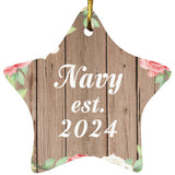 Navy Established Est. 2024 - Star Ornament B