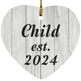 Child Established Est. 2024 - Heart Ornament F
