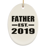 Father Established EST. 2019 - Oval Ornament
