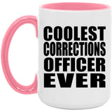 Coolest Corrections Officer Ever - 15oz Accent Mug Pink