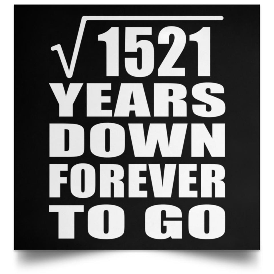39th Anniversary Square Root of 1521 Years Down Forever To Go - Poster Square