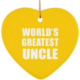 World's Greatest Uncle - Heart Ornament