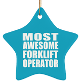 Most Awesome Forklift Operator - Star Ornament