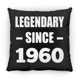 64th Birthday Legendary Since 1960 - Throw Pillow Black