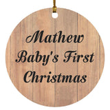 Mathew Baby's First Christmas - Circle Ornament C
