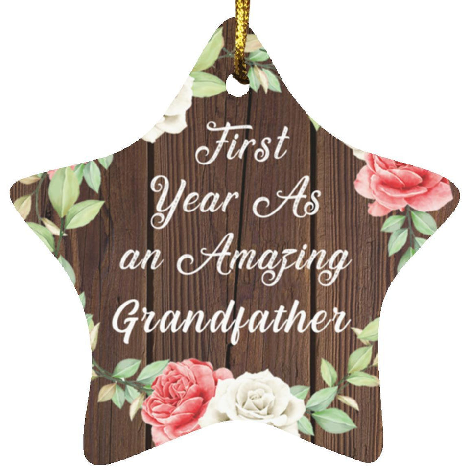 First Year As An Amazing Grandfather - Star Ornament A