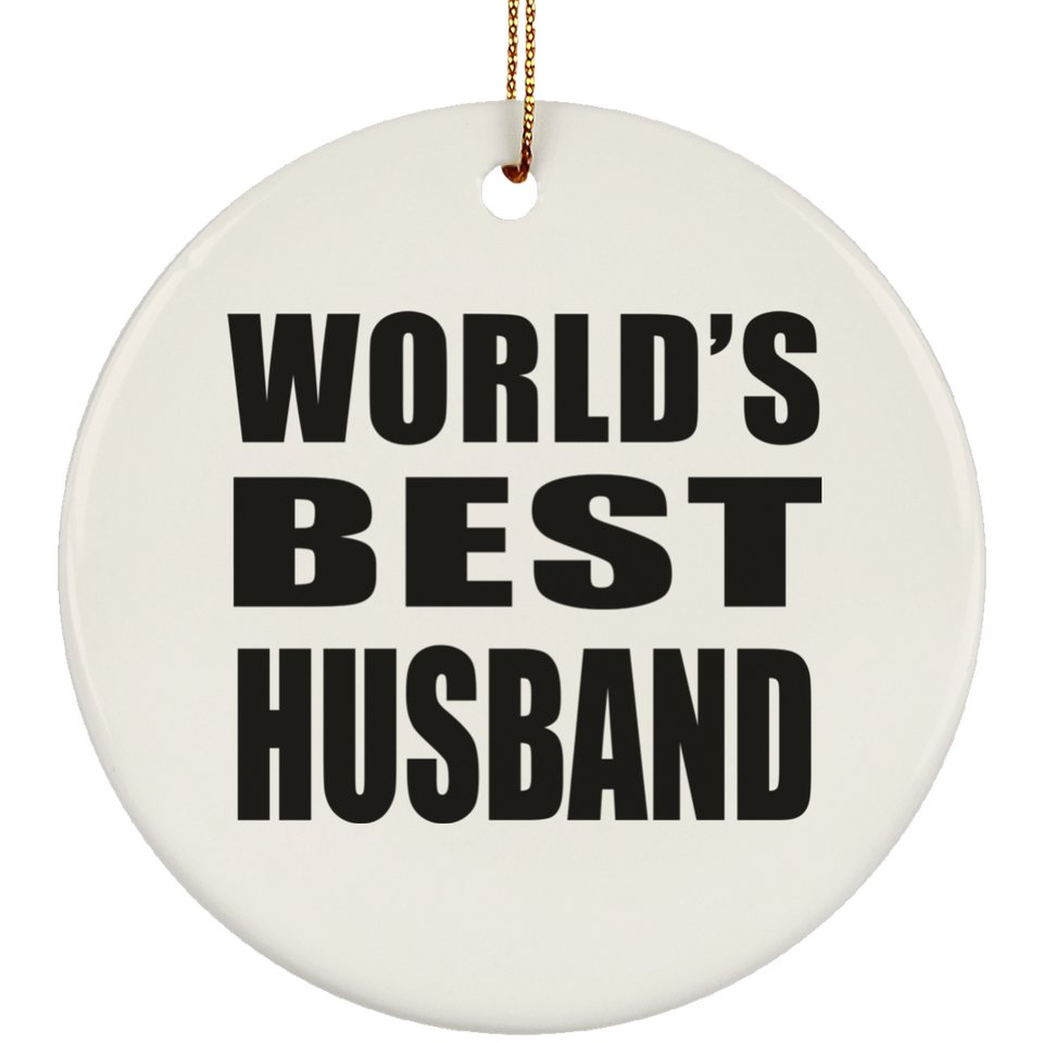World's Best Husband - Circle Ornament