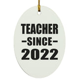 Teacher Since 2022 - Oval Ornament