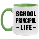 School Principal Life - 11oz Accent Mug Green