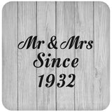 92nd Anniversary Mr & Mrs Since 1932 - Drink Coaster F