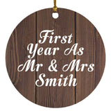 First Year As Mr & Mrs Smith - Circle Ornament D