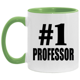 Number One #1 Professor - 11oz Accent Mug Green
