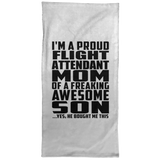 Proud Flight Attendant Mom Of Awesome Son - Hand Towel