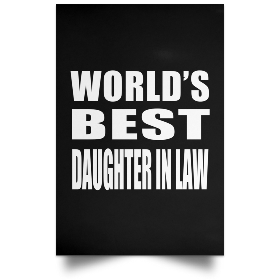 World's Best Daughter In Law - Poster Portrait