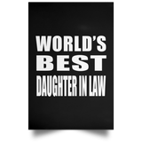 World's Best Daughter In Law - Poster Portrait