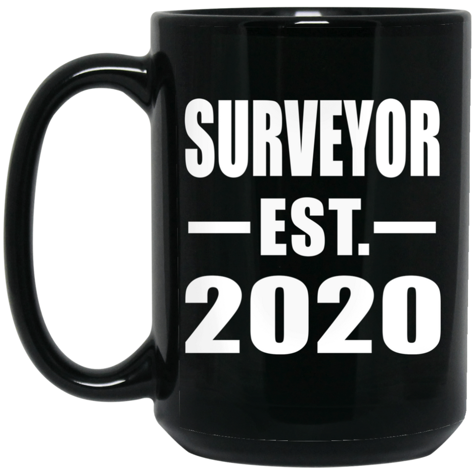 Surveyor Established EST. 2020 - 15oz Coffee Mug Black