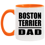 Boston Terrier Dad - 11oz Accent Mug Orange