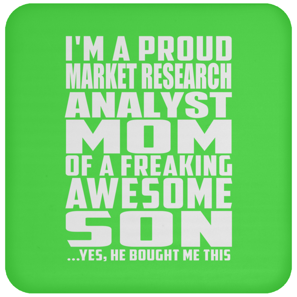 Proud Market Research Analyst Mom Of Awesome Son - Drink Coaster
