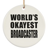 World's Okayest Broadcaster - Circle Ornament