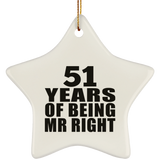 51st Anniversary 51 Years Of Being Mr Right - Star Ornament