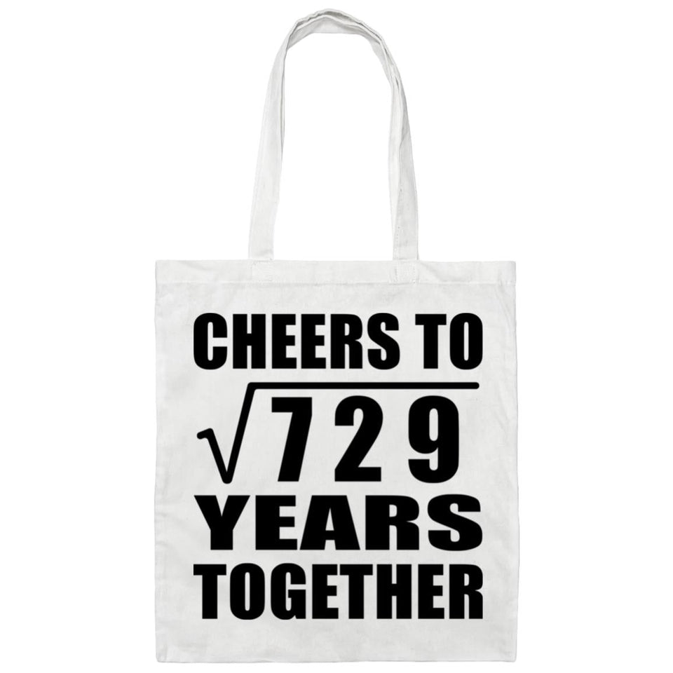 27th Anniversary Cheers To Square Root of 729 Years Together - Tote Bag White