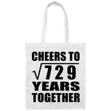 27th Anniversary Cheers To Square Root of 729 Years Together - Tote Bag White