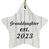 Granddaughter Established Est. 2023 - Star Ornament F