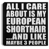 All I Care About Is My European Shorthair - Canvas Square